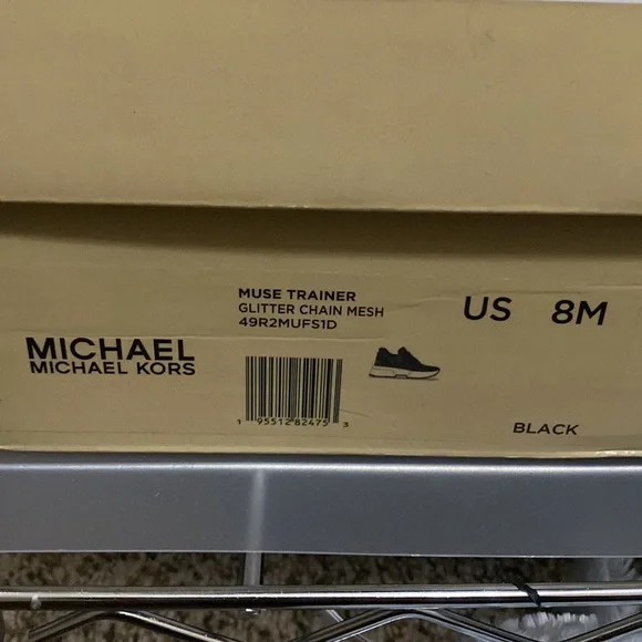 NWT Michael Kors Muse Trainer Glitter Chain Mesh Shoes - Picture 14 of 14